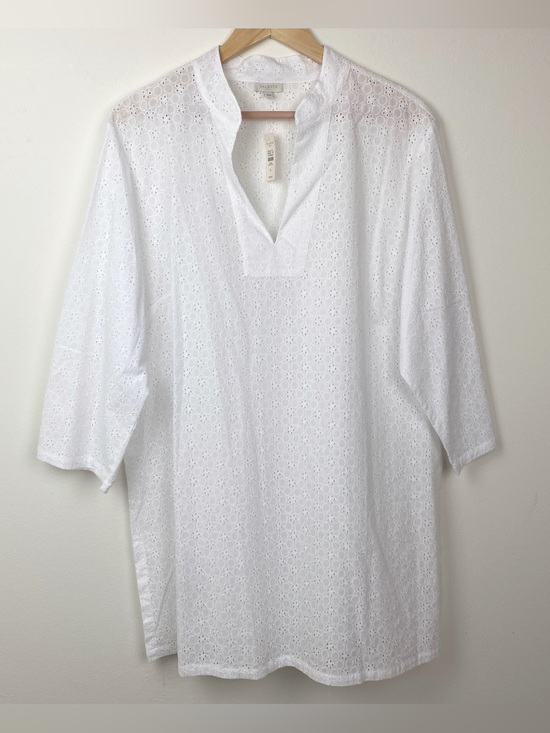 Talbots Other - Talbots Tunic Eyelet Swim Cover Up Sz L